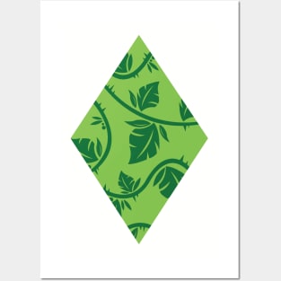 Leaf Diamond - Green Posters and Art